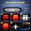 imageNilight 6Inch Oval Tail Light 2PCS 35LED Arrow Red Running Stop Brake Lights Surface Mount Waterproof for 12V Caravan Truck RV Camper Trailer BusUTV LED Chase Brake Light 1PCS