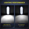 imageNilight 6Inch Oval Tail Light 2PCS 35LED Arrow Red Running Stop Brake Lights Surface Mount Waterproof for 12V Caravan Truck RV Camper Trailer BusWhite Lights 2PCS