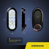 imageNilight 6Inch Oval Tail Light 2PCS 35LED Arrow Red Running Stop Brake Lights Surface Mount Waterproof for 12V Caravan Truck RV Camper Trailer BusWhite Lights 2PCS
