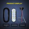 imageNilight 6Inch Oval Tail Light 2PCS 35LED Arrow Red Running Stop Brake Lights Surface Mount Waterproof for 12V Caravan Truck RV Camper Trailer BusWhite Lights 2PCS