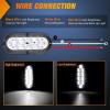 imageNilight 6Inch Oval Tail Light 2PCS 35LED Arrow Red Running Stop Brake Lights Surface Mount Waterproof for 12V Caravan Truck RV Camper Trailer BusWhite Lights Screws 4PCS