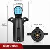 imageNilight 7 Way to 4Way Flat Blade Trailer Adapter Waterproof Rugged Nylon Housing 7 Pin to 4pin Wiring Connector7 Way Trailer Light Tester