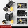 imageNilight 7 Way to 4Way Flat Blade Trailer Adapter Waterproof Rugged Nylon Housing 7 Pin to 4pin Wiring Connector7Pin Male  Female Plug