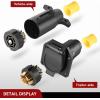 imageNilight 7 Way to 4Way Flat Blade Trailer Adapter Waterproof Rugged Nylon Housing 7 Pin to 4pin Wiring Connector7Pin Male  Female Plug
