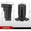 imageNilight 7 Way to 4Way Flat Blade Trailer Adapter Waterproof Rugged Nylon Housing 7 Pin to 4pin Wiring Connector7Pin Male  Female Plug