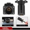 imageNilight 7 Way to 4Way Flat Blade Trailer Adapter Waterproof Rugged Nylon Housing 7 Pin to 4pin Wiring Connector7Pin Male  Female Plug