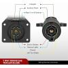 imageNilight 7 Way to 4Way Flat Blade Trailer Adapter Waterproof Rugged Nylon Housing 7 Pin to 4pin Wiring Connector7Pin Male  Female Plug