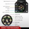 imageNilight 7 Way to 4Way Flat Blade Trailer Adapter Waterproof Rugged Nylon Housing 7 Pin to 4pin Wiring Connector7Pin Male Replacement Plug