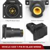 imageNilight 7 Way to 4Way Flat Blade Trailer Adapter Waterproof Rugged Nylon Housing 7 Pin to 4pin Wiring Connector7Pin Male Replacement Plug
