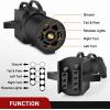imageNilight 7 Way to 4Way Flat Blade Trailer Adapter Waterproof Rugged Nylon Housing 7 Pin to 4pin Wiring Connector7Pin to 45Pin Trailer Adapter