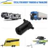 imageNilight 7 Way to 4Way Flat Blade Trailer Adapter Waterproof Rugged Nylon Housing 7 Pin to 4pin Wiring Connector7Pin to 4Pin Trailer Adapter