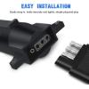 imageNilight 7 Way to 4Way Flat Blade Trailer Adapter Waterproof Rugged Nylon Housing 7 Pin to 4pin Wiring Connector7Pin to 4Pin Trailer Adapter