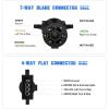 imageNilight 7 Way to 4Way Flat Blade Trailer Adapter Waterproof Rugged Nylon Housing 7 Pin to 4pin Wiring Connector7Pin to 4Pin Trailer Adapter