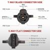 imageNilight 7 Way to 4Way Flat Blade Trailer Adapter Waterproof Rugged Nylon Housing 7 Pin to 4pin Wiring Connector7Pin to 5Pin Trailer Adapter