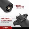 imageNilight 7 Way to 4Way Flat Blade Trailer Adapter Waterproof Rugged Nylon Housing 7 Pin to 4pin Wiring Connector7Pin to 5Pin Trailer Adapter