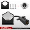 imageNilight 7 Way to 4Way Flat Blade Trailer Adapter Waterproof Rugged Nylon Housing 7 Pin to 4pin Wiring Connector7Way RV Blade to 7 Way Round Pin