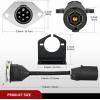 imageNilight 7 Way to 4Way Flat Blade Trailer Adapter Waterproof Rugged Nylon Housing 7 Pin to 4pin Wiring Connector7Way RV Blade to 7 Way Round Pin