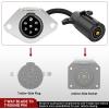 imageNilight 7 Way to 4Way Flat Blade Trailer Adapter Waterproof Rugged Nylon Housing 7 Pin to 4pin Wiring Connector7Way RV Blade to 7 Way Round Pin