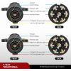 imageNilight 7 Way to 4Way Flat Blade Trailer Adapter Waterproof Rugged Nylon Housing 7 Pin to 4pin Wiring ConnectorRV Standard 7 Way Plug