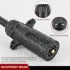 imageNilight 7 Way to 4Way Flat Blade Trailer Adapter Waterproof Rugged Nylon Housing 7 Pin to 4pin Wiring ConnectorTraditional 7 Way