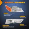 imageNilight JK Side Marker Light 8LED Smoked Lens Amber Front Fender Indicator Turn Signals Lights IP67 Waterproof Clearance Lamp Compatible with 20072017 Wrangler JKUJeep Patriot Passenger Side Signals LightAmber