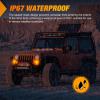 imageNilight JK Side Marker Light 8LED Smoked Lens Amber Front Fender Indicator Turn Signals Lights IP67 Waterproof Clearance Lamp Compatible with 20072017 Wrangler JKUJK 20072017 Turn Signals Light