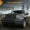 imageNilight JK Side Marker Light 8LED Smoked Lens Amber Front Fender Indicator Turn Signals Lights IP67 Waterproof Clearance Lamp Compatible with 20072017 Wrangler JKUJeep Patriot Driver Side Signals LightAmber