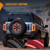 imageNilight JK Side Marker Light 8LED Smoked Lens Amber Front Fender Indicator Turn Signals Lights IP67 Waterproof Clearance Lamp Compatible with 20072017 Wrangler JKUFord Bronco 20212023 Tire Brake Light