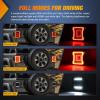 imageNilight JK Side Marker Light 8LED Smoked Lens Amber Front Fender Indicator Turn Signals Lights IP67 Waterproof Clearance Lamp Compatible with 20072017 Wrangler JKUJL 20182026 Tail Light