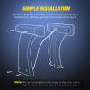 imageNilight JK Side Marker Light 8LED Smoked Lens Amber Front Fender Indicator Turn Signals Lights IP67 Waterproof Clearance Lamp Compatible with 20072017 Wrangler JKUJK 20072017 Third Brake Light