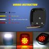 imageNilight JK Side Marker Light 8LED Smoked Lens Amber Front Fender Indicator Turn Signals Lights IP67 Waterproof Clearance Lamp Compatible with 20072017 Wrangler JKUUniversal Tail LightHardwired