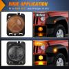 imageNilight JK Side Marker Light 8LED Smoked Lens Amber Front Fender Indicator Turn Signals Lights IP67 Waterproof Clearance Lamp Compatible with 20072017 Wrangler JKUJK 20072017 Side Marker Light
