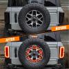 imageNilight JK Side Marker Light 8LED Smoked Lens Amber Front Fender Indicator Turn Signals Lights IP67 Waterproof Clearance Lamp Compatible with 20072017 Wrangler JKUFord Bronco 20212023 Tire Brake Light
