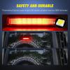 imageNilight JK Side Marker Light 8LED Smoked Lens Amber Front Fender Indicator Turn Signals Lights IP67 Waterproof Clearance Lamp Compatible with 20072017 Wrangler JKUJL 20182026 Third Brake Light