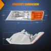 imageNilight JK Side Marker Light 8LED Smoked Lens Amber Front Fender Indicator Turn Signals Lights IP67 Waterproof Clearance Lamp Compatible with 20072017 Wrangler JKUJeep Patriot Driver Side Signals LightAmber
