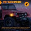 imageNilight JK Side Marker Light 8LED Smoked Lens Amber Front Fender Indicator Turn Signals Lights IP67 Waterproof Clearance Lamp Compatible with 20072017 Wrangler JKUJK 20072017 Side Marker Light