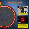 imageNilight JK Side Marker Light 8LED Smoked Lens Amber Front Fender Indicator Turn Signals Lights IP67 Waterproof Clearance Lamp Compatible with 20072017 Wrangler JKUJK 20072017 Tire Brake Light