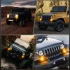 imageNilight JK Side Marker Light 8LED Smoked Lens Amber Front Fender Indicator Turn Signals Lights IP67 Waterproof Clearance Lamp Compatible with 20072017 Wrangler JKUJK 20072017 Turn Signals Light