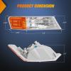 imageNilight JK Side Marker Light 8LED Smoked Lens Amber Front Fender Indicator Turn Signals Lights IP67 Waterproof Clearance Lamp Compatible with 20072017 Wrangler JKUJeep Patriot Passenger Side Signals LightAmber