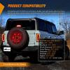 imageNilight JK Side Marker Light 8LED Smoked Lens Amber Front Fender Indicator Turn Signals Lights IP67 Waterproof Clearance Lamp Compatible with 20072017 Wrangler JKUFord Bronco 20212023 Tire Brake Light