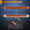 imageNilight LED Tail Light 2PCS 17 Inch 40LED Red Running Tail Stop Brake Lights wChrome Bezel Waterproof Surface Mount for 12V Towing Trailer Truck RV Camper Boat2Pcs 17 Amber 40LED wchrome bezel