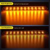 imageNilight LED Tail Light 2PCS 17 Inch 40LED Red Running Tail Stop Brake Lights wChrome Bezel Waterproof Surface Mount for 12V Towing Trailer Truck RV Camper Boat2Pcs 16 Amber 11LED