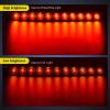 imageNilight LED Tail Light 2PCS 17 Inch 40LED Red Running Tail Stop Brake Lights wChrome Bezel Waterproof Surface Mount for 12V Towing Trailer Truck RV Camper Boat2Pcs 16 Red 11LED