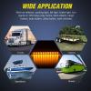 imageNilight LED Tail Light 2PCS 17 Inch 40LED Red Running Tail Stop Brake Lights wChrome Bezel Waterproof Surface Mount for 12V Towing Trailer Truck RV Camper Boat2Pcs 16 Amber 11LED