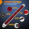 imageNilight LED Tail Light 2PCS 17 Inch 40LED Red Running Tail Stop Brake Lights wChrome Bezel Waterproof Surface Mount for 12V Towing Trailer Truck RV Camper Boat2Pcs 17 Red 40LED wchrome bezel
