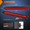 imageNilight LED Tail Light 2PCS 17 Inch 40LED Red Running Tail Stop Brake Lights wChrome Bezel Waterproof Surface Mount for 12V Towing Trailer Truck RV Camper Boat2Pcs 10 Red 15LED