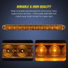 imageNilight LED Tail Light 2PCS 17 Inch 40LED Red Running Tail Stop Brake Lights wChrome Bezel Waterproof Surface Mount for 12V Towing Trailer Truck RV Camper Boat2Pcs 16 Amber 11LED