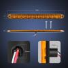 imageNilight LED Tail Light 2PCS 17 Inch 40LED Red Running Tail Stop Brake Lights wChrome Bezel Waterproof Surface Mount for 12V Towing Trailer Truck RV Camper Boat2Pcs 16 Amber 11LED