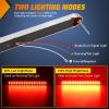 imageNilight LED Tail Light 2PCS 17 Inch 40LED Red Running Tail Stop Brake Lights wChrome Bezel Waterproof Surface Mount for 12V Towing Trailer Truck RV Camper Boat2Pcs 17 Red 40LED wchrome bezel