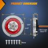 imageNilight Trailer Tail Light 2PCS 4Inch Round 16 LED Red Amber Chrome Frame Marker Clearance Stop Brake Turn Signal Running Taillight IP67 Waterproof for Trailer Truck Pickup Camper RVRed Amber screws 2Pcs 16Led